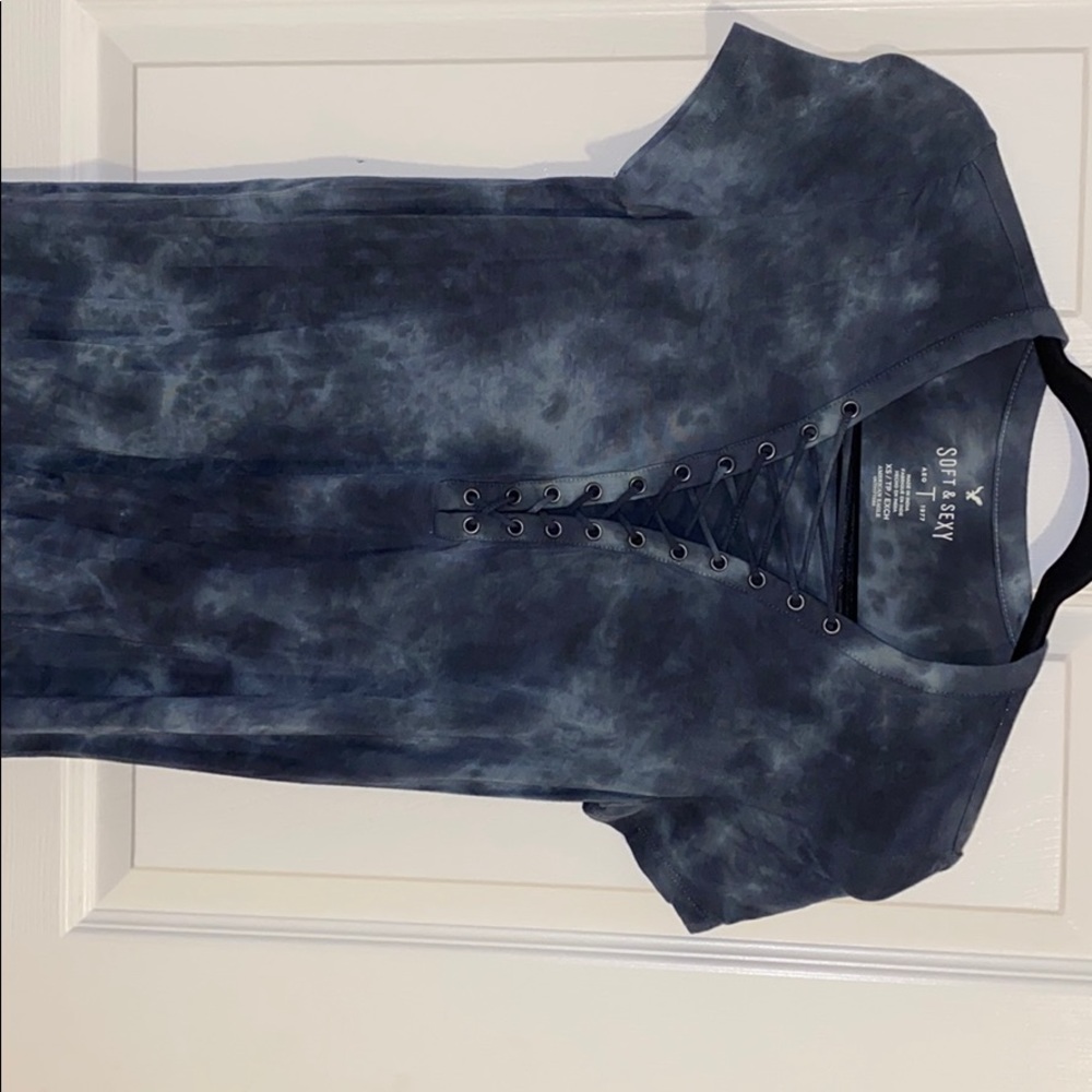 Blue Tie Dye Sexy Top🦋